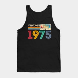 Vintage 1975 Classic Birthday 1975 Cassette Tape Vintage Tank Top